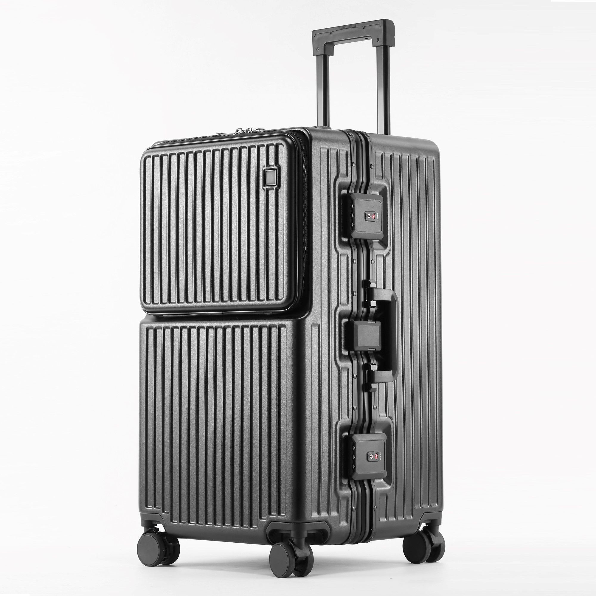 Four wheel LX-018 black luggage bag